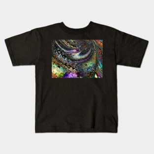 Colorful Silks for Fractal Kimonos Kids T-Shirt